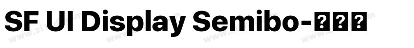 SF UI Display Semibo字体转换
